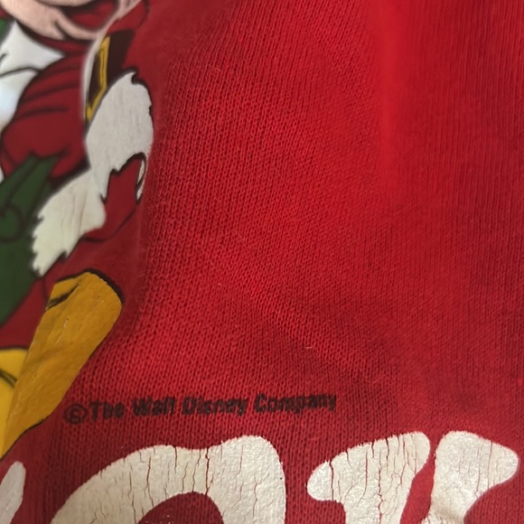 VINTAGE ARTEX DISNEY ST. MICKEY HOLIDAY SWEATSHIRT UNISEX LARGE MADE IN USA - Picture 8 of 10